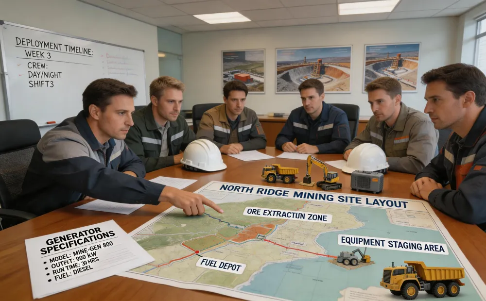 Operations team planning equipment deployment